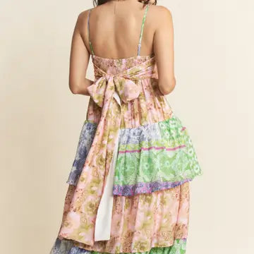 Bluegrass Bloom Tiered Midi Dress